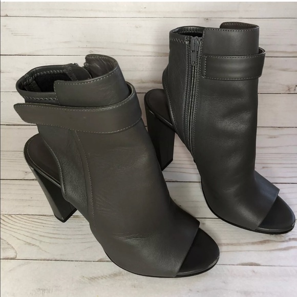 VINCE Brigham 9M Graphite Gray Ankle Booties - Picture 2 of 8